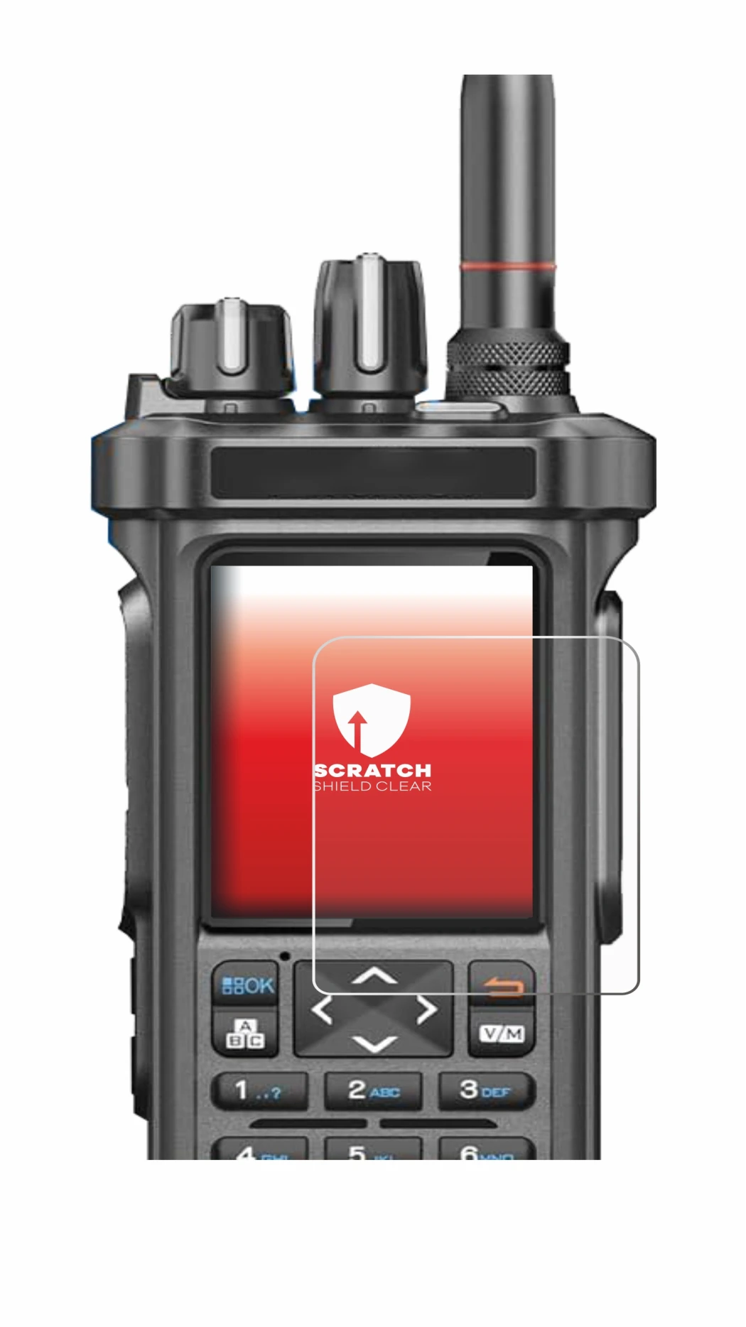Image de l'appareil Radtel RT-950 Pro avec une grande variété de protections d'écran.