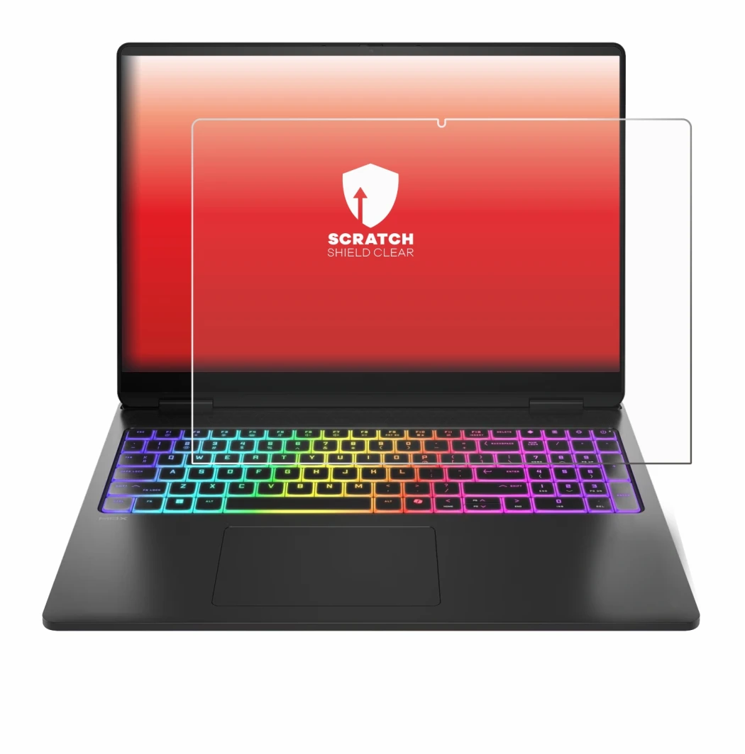 Image de l'appareil HP Omen Max 16 avec une grande variété de protections d'écran.