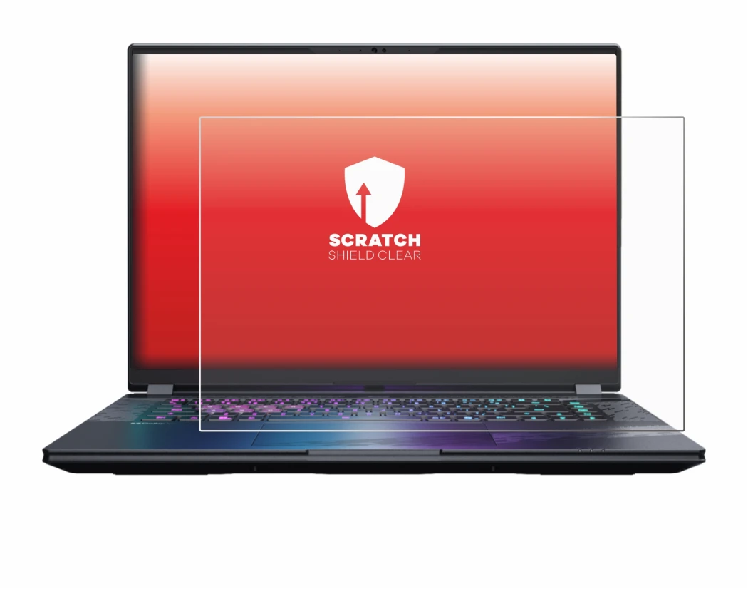 Image de l'appareil Gigabyte AORUS Elite 16 2025 avec une grande variété de protections d'écran.