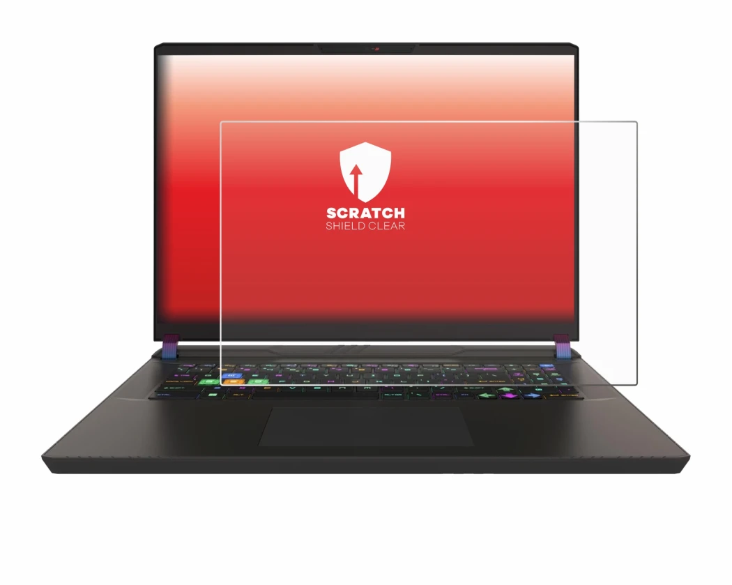 Image de l'appareil MSI Vector 17 HX avec une grande variété de protections d'écran.