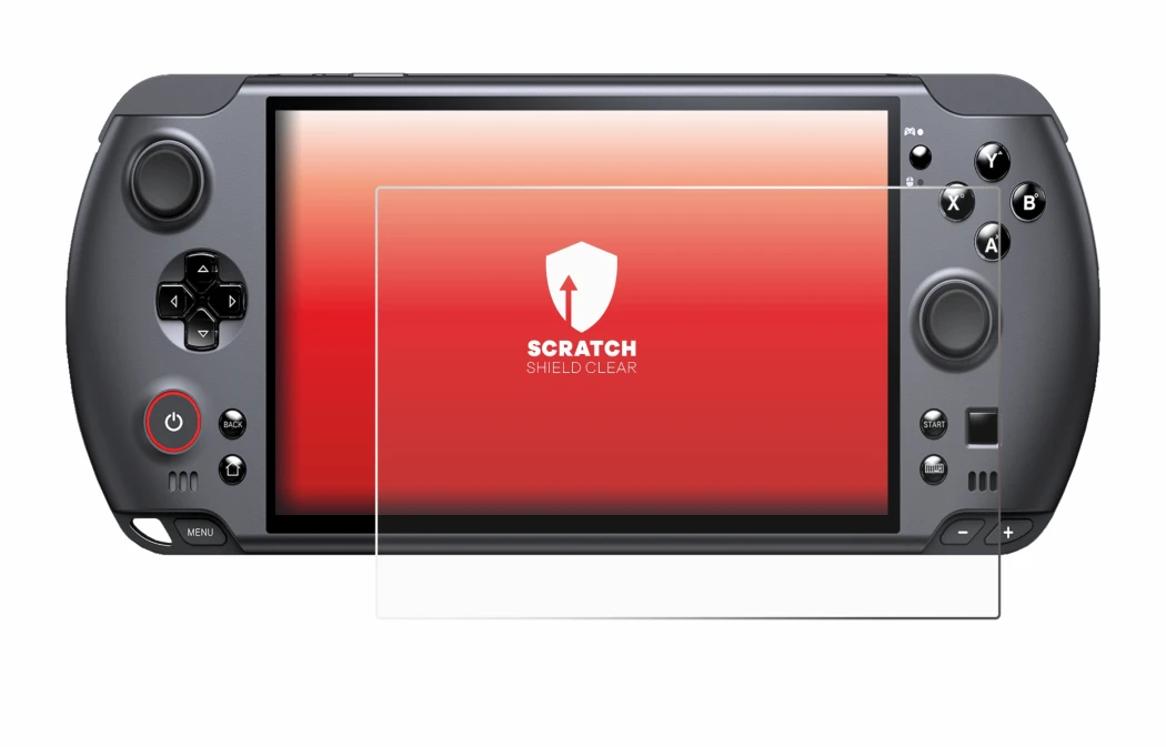 Image de l'appareil GPD Win 5 avec une grande variété de protections d'écran.