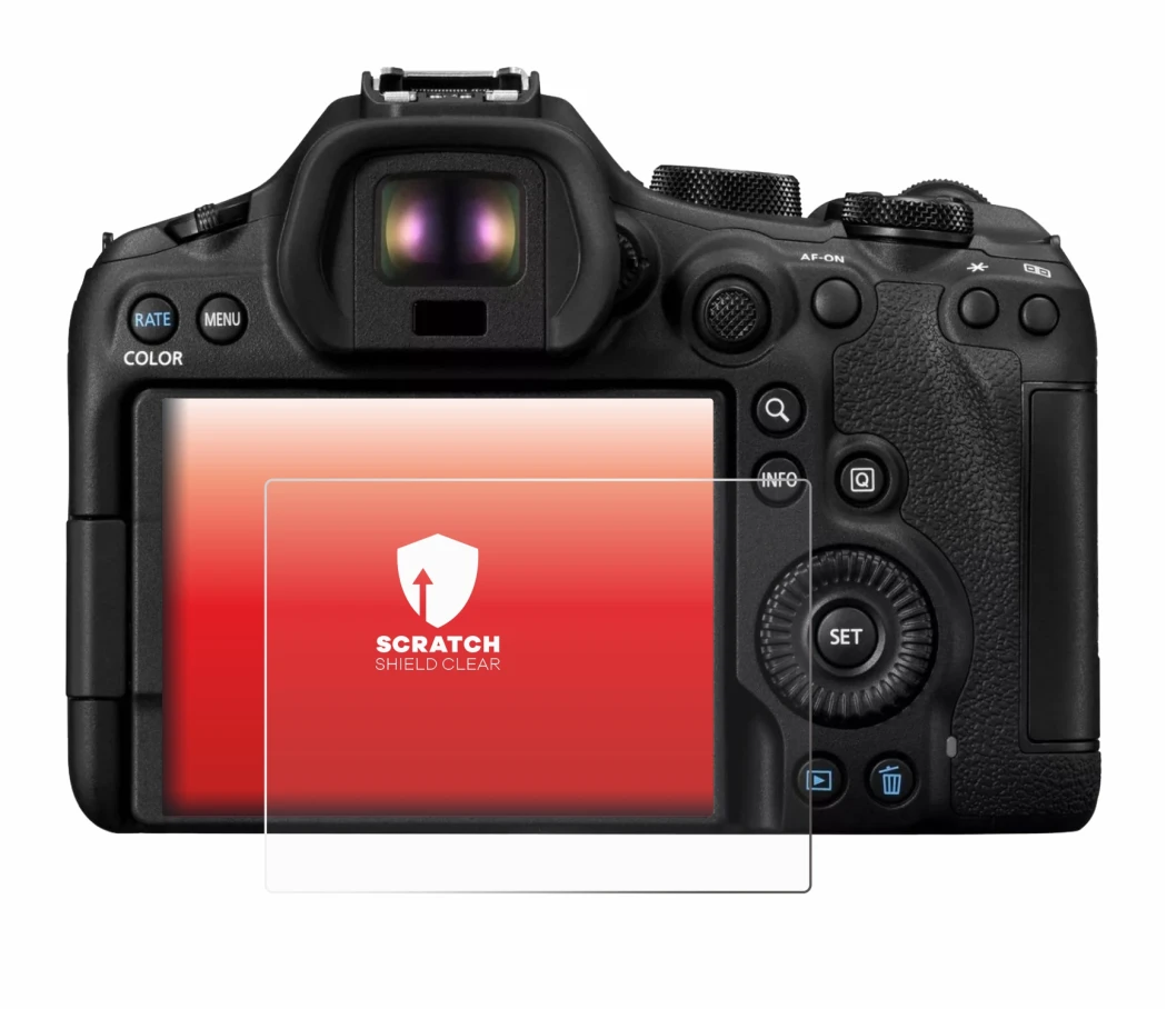Image de l'appareil Canon EOS R6 Mark III avec une grande variété de protections d'écran.