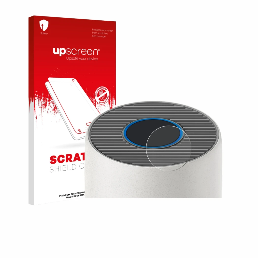 Face avant d’un emballage produit avec le logo de la marque upscreen. À côté, l’appareil Philips 2000i Series AC2939 est repré