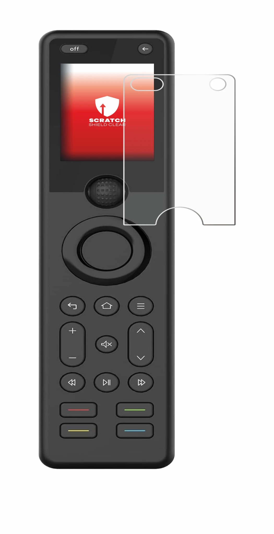 Image de l'appareil Sofabaton X1S avec une grande variété de protections d'écran.