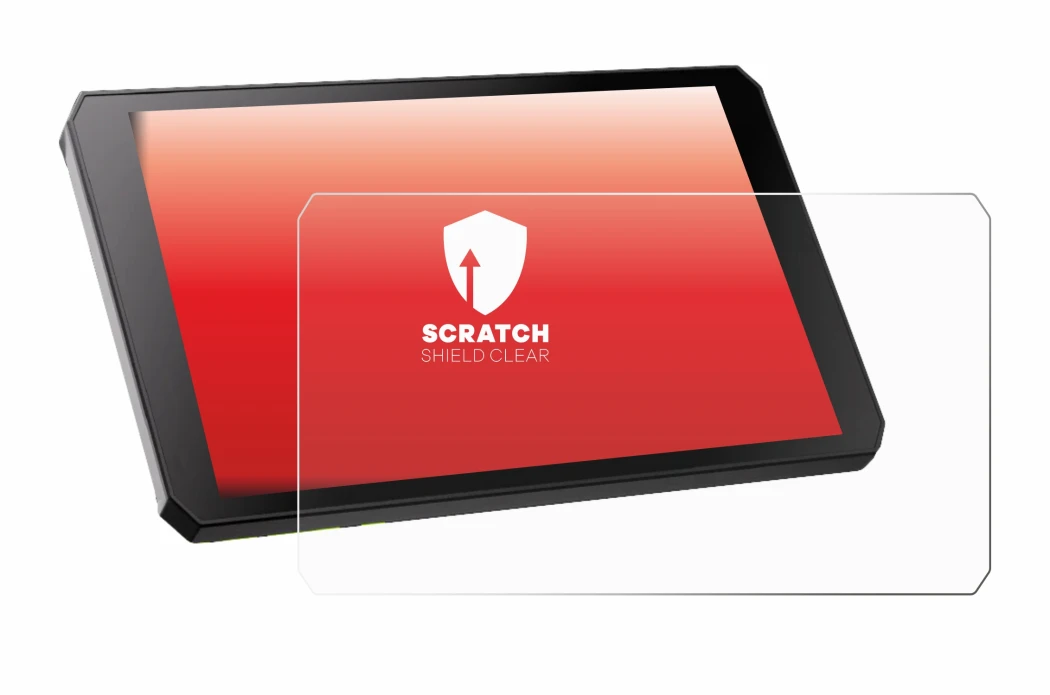 Image de l'appareil RiderNav R7M avec une grande variété de protections d'écran.