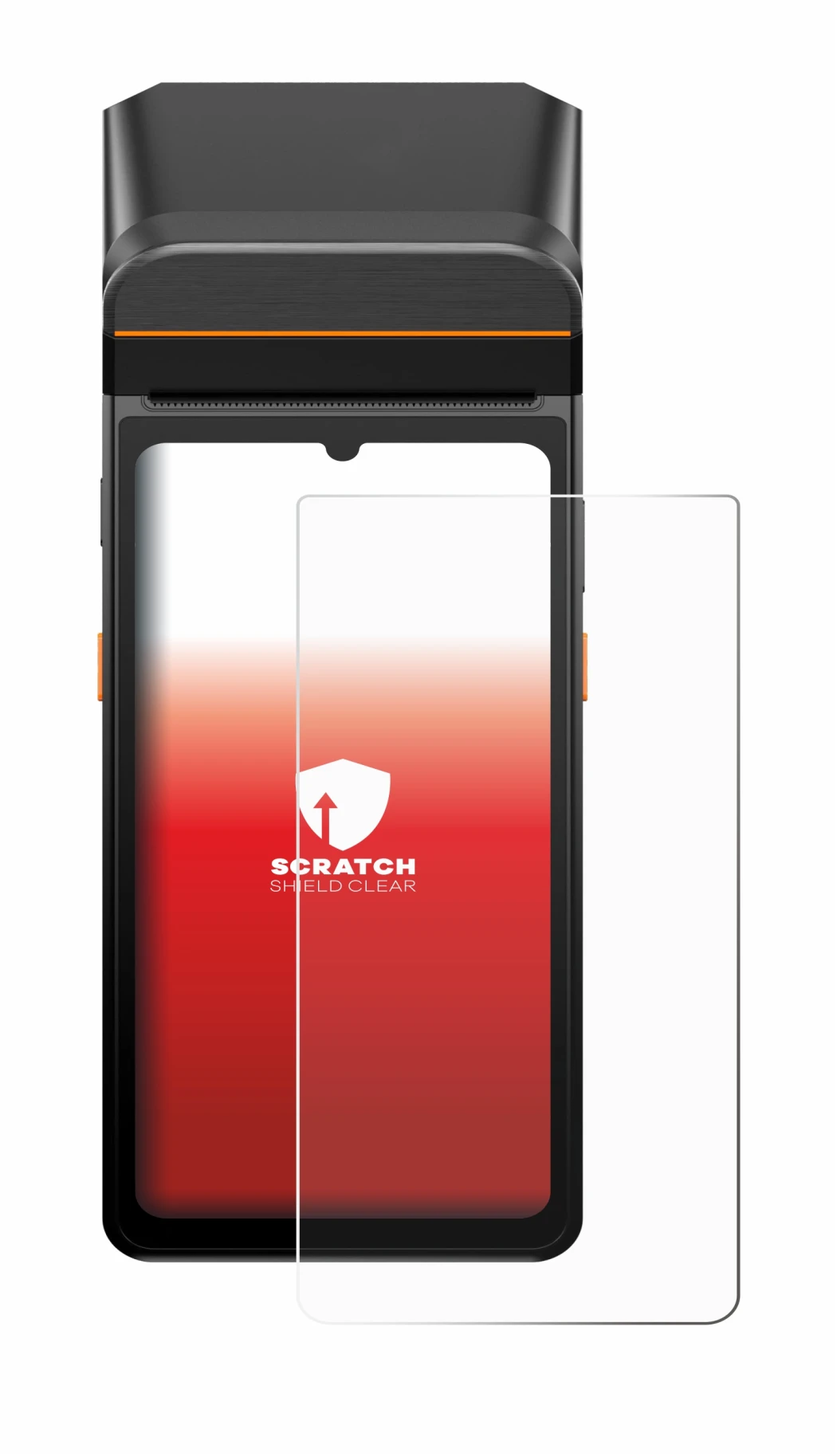 Image de l'appareil Sunmi V3 A13 avec une grande variété de protections d'écran.