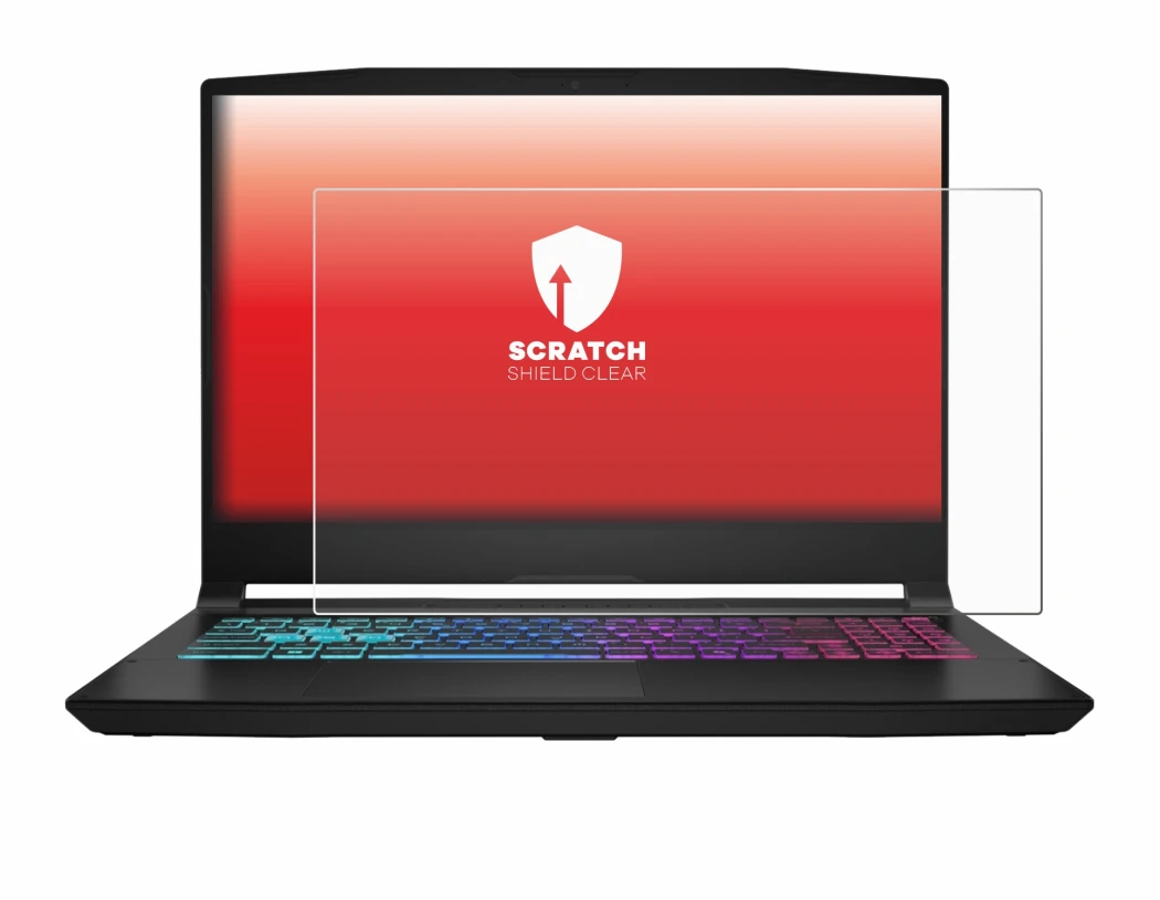 Image de l'appareil MSI Katana 15 HX B14 avec une grande variété de protections d'écran.