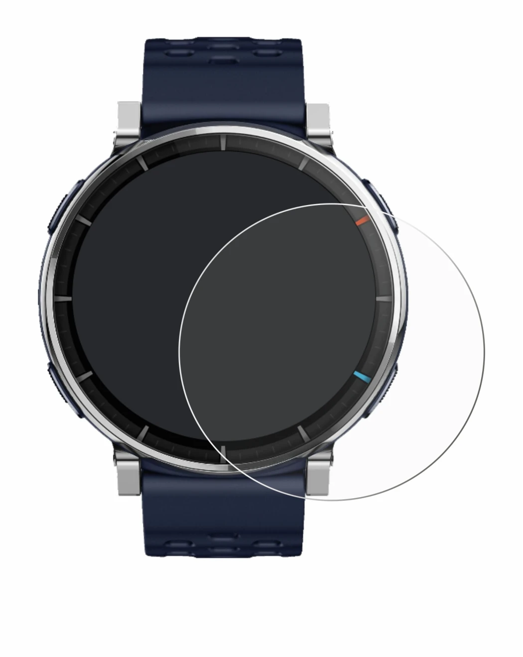 Image de l'appareil Amazfit Active 3 Premium avec une grande variété de protections d'écran.