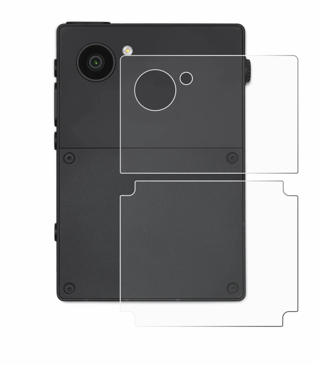 Image de l'appareil Light Phone 3 (Arrière) avec une grande variété de protections d'écran.