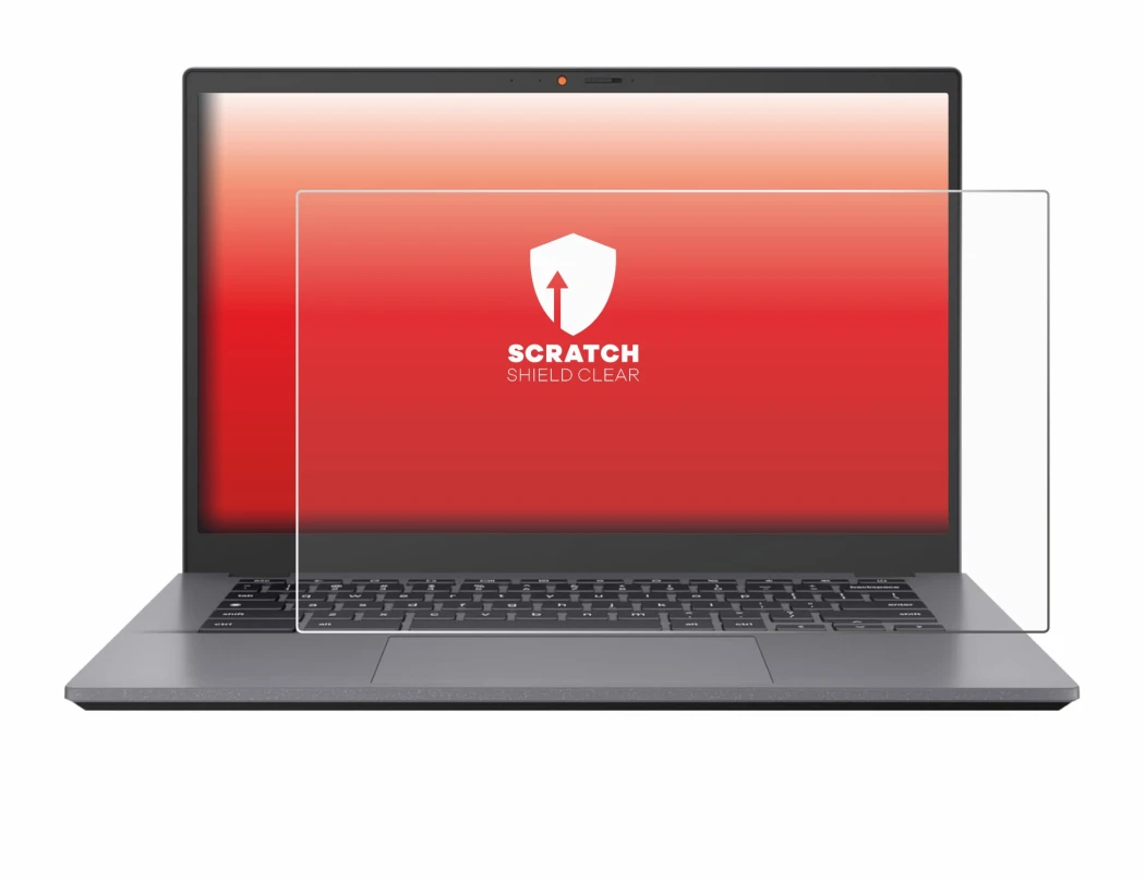 Image de l'appareil ASUS Chromebook CX3402 avec une grande variété de protections d'écran.