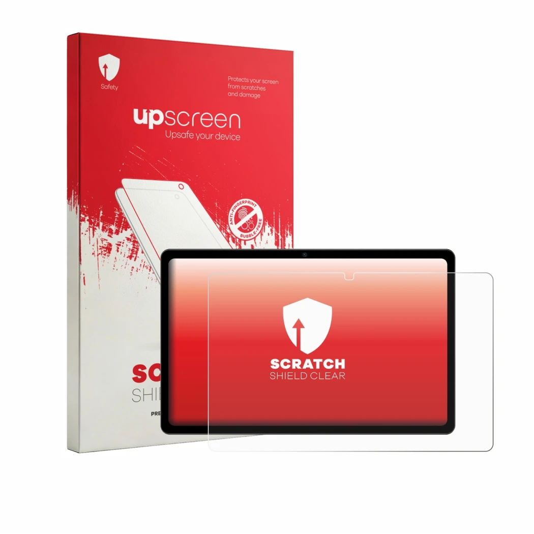Face avant d’un emballage produit avec le logo de la marque upscreen. À côté, l’appareil Maxlegen M11S 11