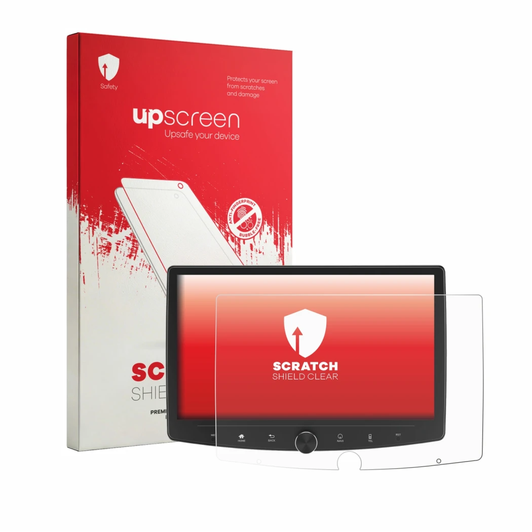 Face avant d’un emballage produit avec le logo de la marque upscreen. À côté, l’appareil Eonon UX6SK2-PLUS est représenté avec
