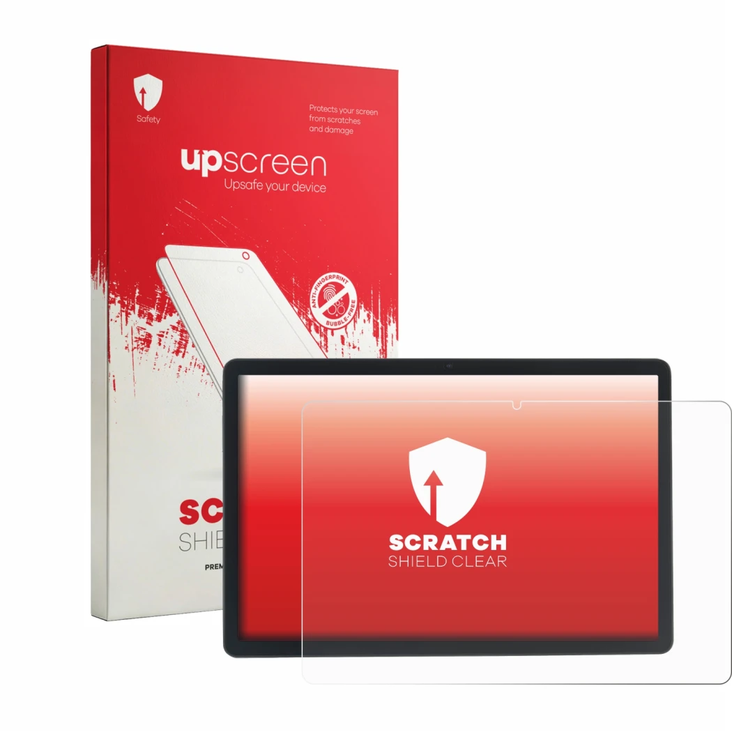 Face avant d’un emballage produit avec le logo de la marque upscreen. À côté, l’appareil Acepad A172 est représenté avec la pr