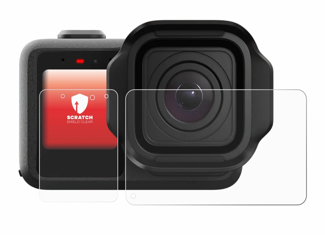Image de l'appareil GoPro Mission 1 Pro avec une grande variété de protections d'écran.