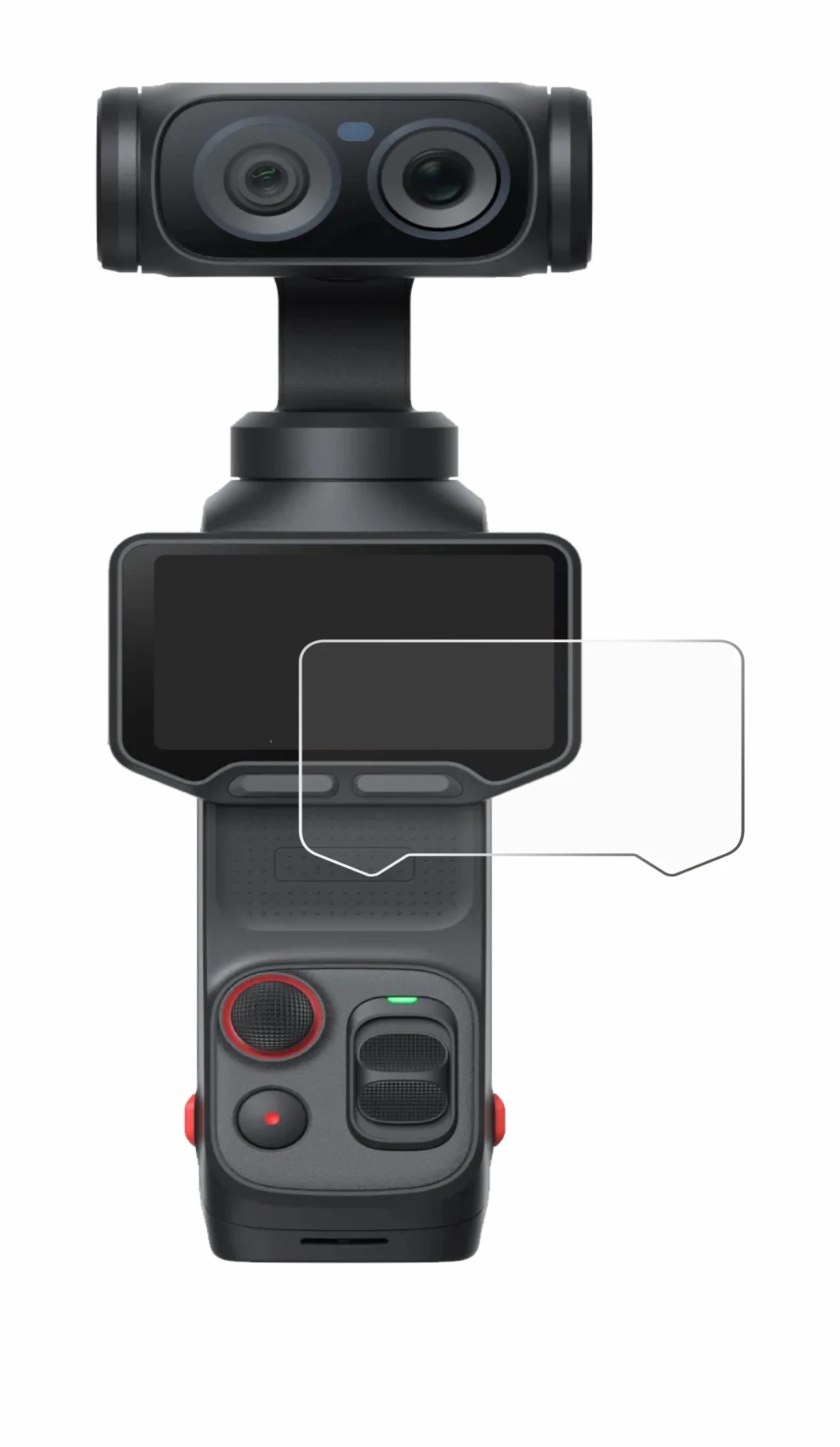 Image de l'appareil Insta360 Luna Ultra avec une grande variété de protections d'écran.