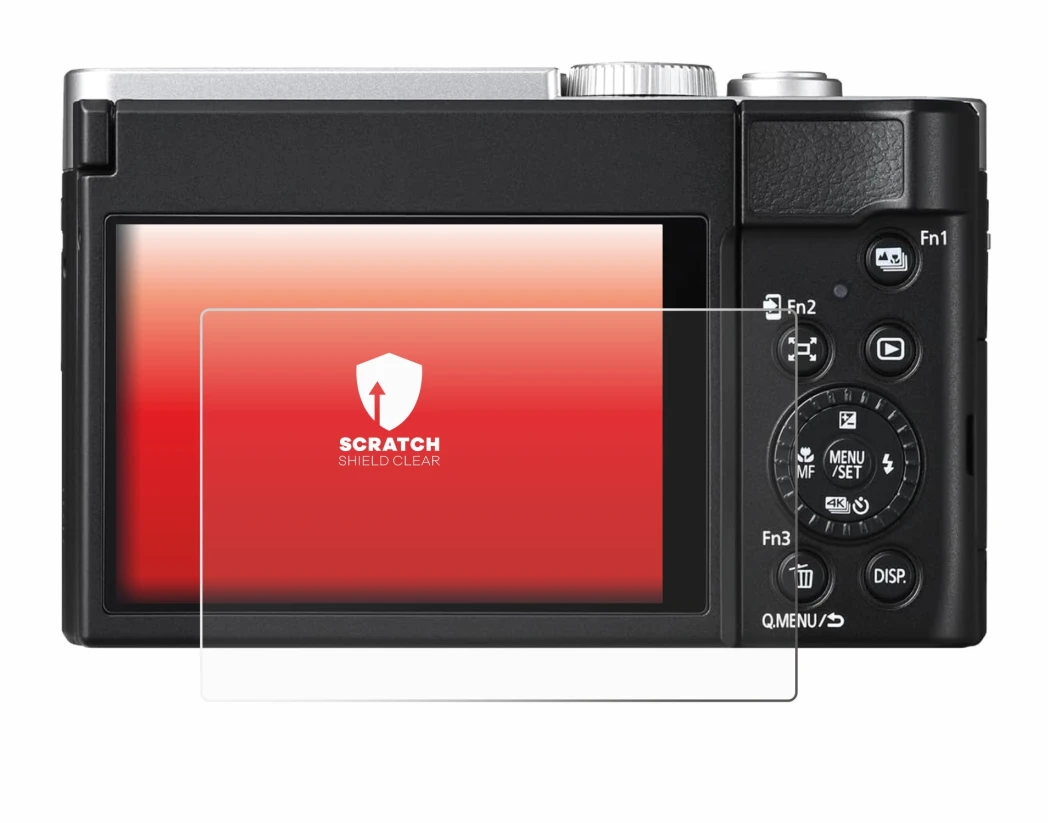 Image de l'appareil Panasonic Lumix DC-TZ99E-S avec une grande variété de protections d'écran.