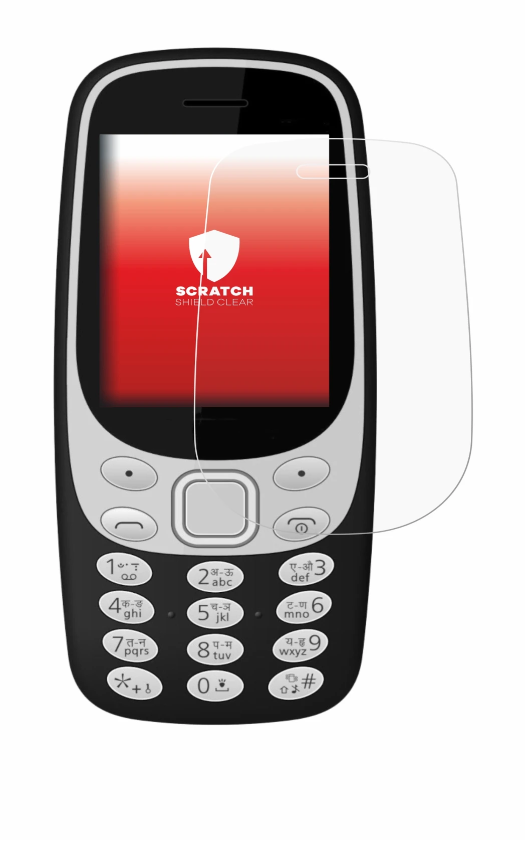 Image de l'appareil Karbonn K32N avec une grande variété de protections d'écran.