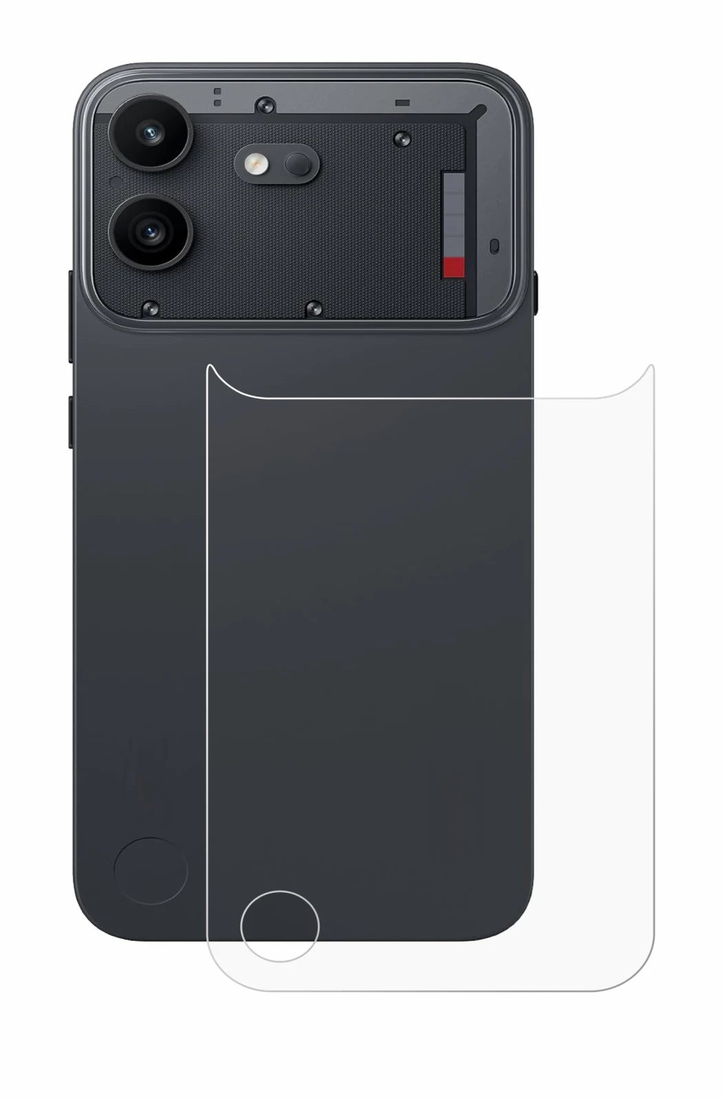 Image de l'appareil Nothing Phone (4b) (Arrière) avec une grande variété de protections d'écran.