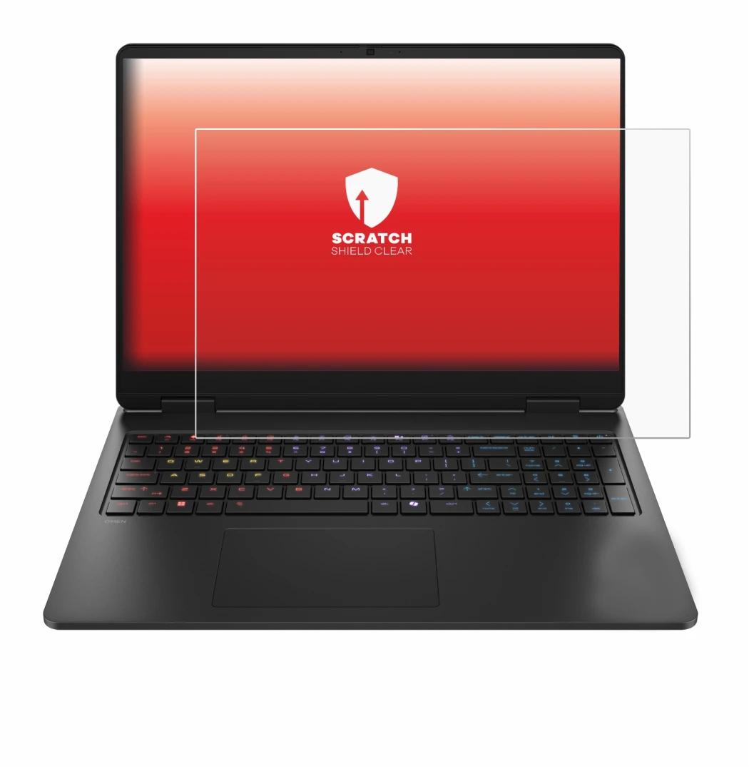 Image de l'appareil HP HyperX Omen 16 avec une grande variété de protections d'écran.