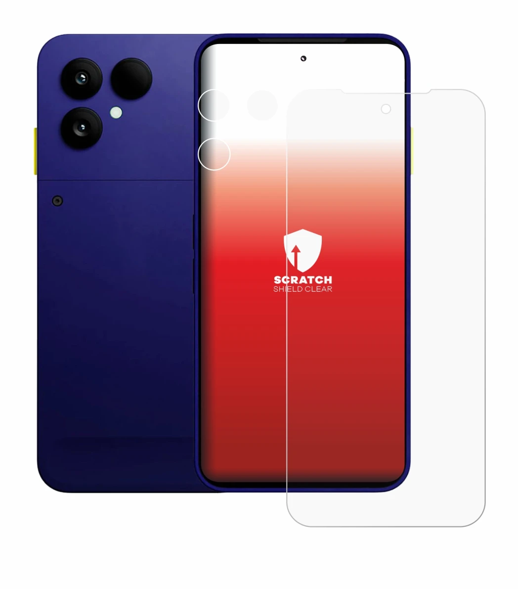 Image de l'appareil Fairphone 6 Plus (Avant+Caméra) avec une grande variété de protections d'écran.