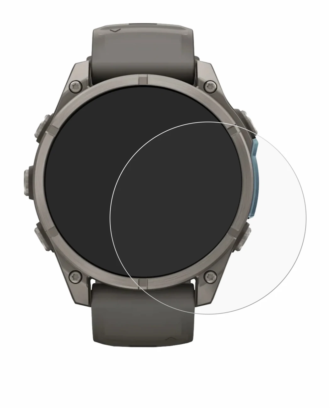 Image de l'appareil Garmin Fenix 9 (47 mm) avec une grande variété de protections d'écran.