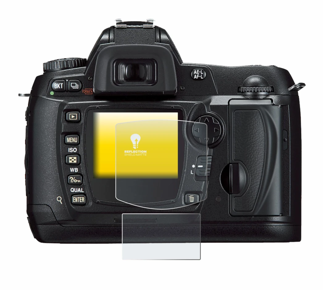 Image de l'appareil Nikon D70 avec une grande variété de protections d'écran.