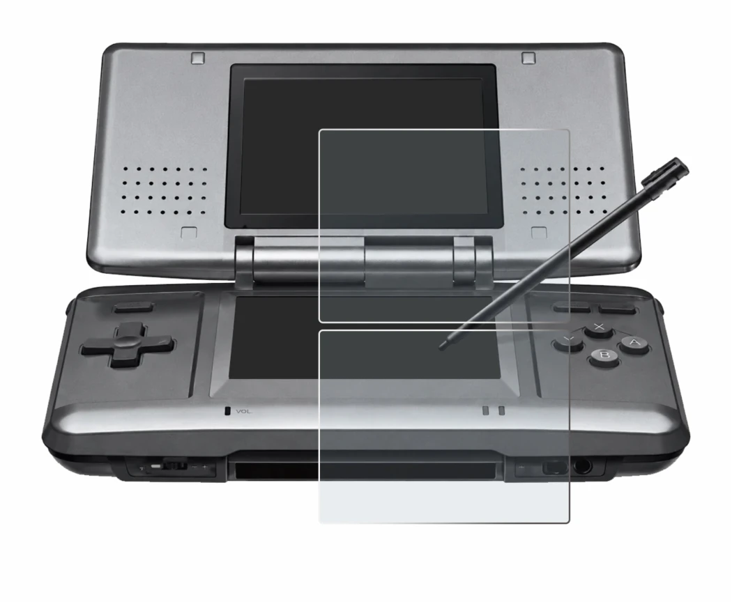 Image de l'appareil Nintendo DS avec une grande variété de protections d'écran.