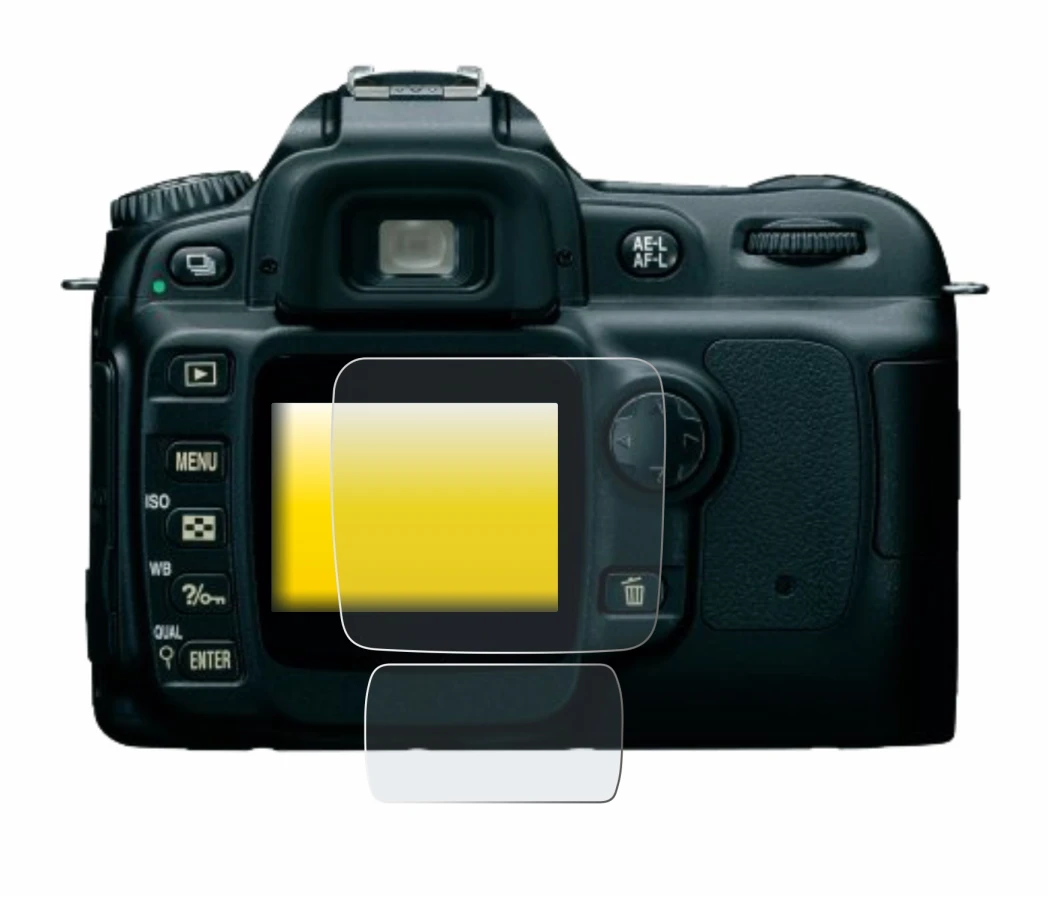 Image de l'appareil Nikon D50 avec une grande variété de protections d'écran.