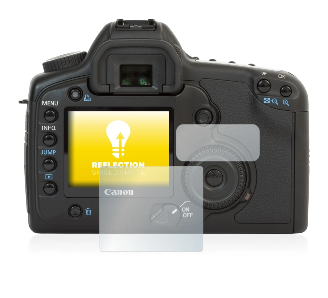 Image de l'appareil Canon EOS 5D avec une grande variété de protections d'écran.