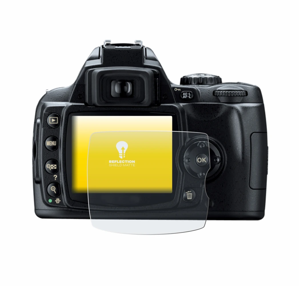 Image de l'appareil Nikon D40 avec une grande variété de protections d'écran.