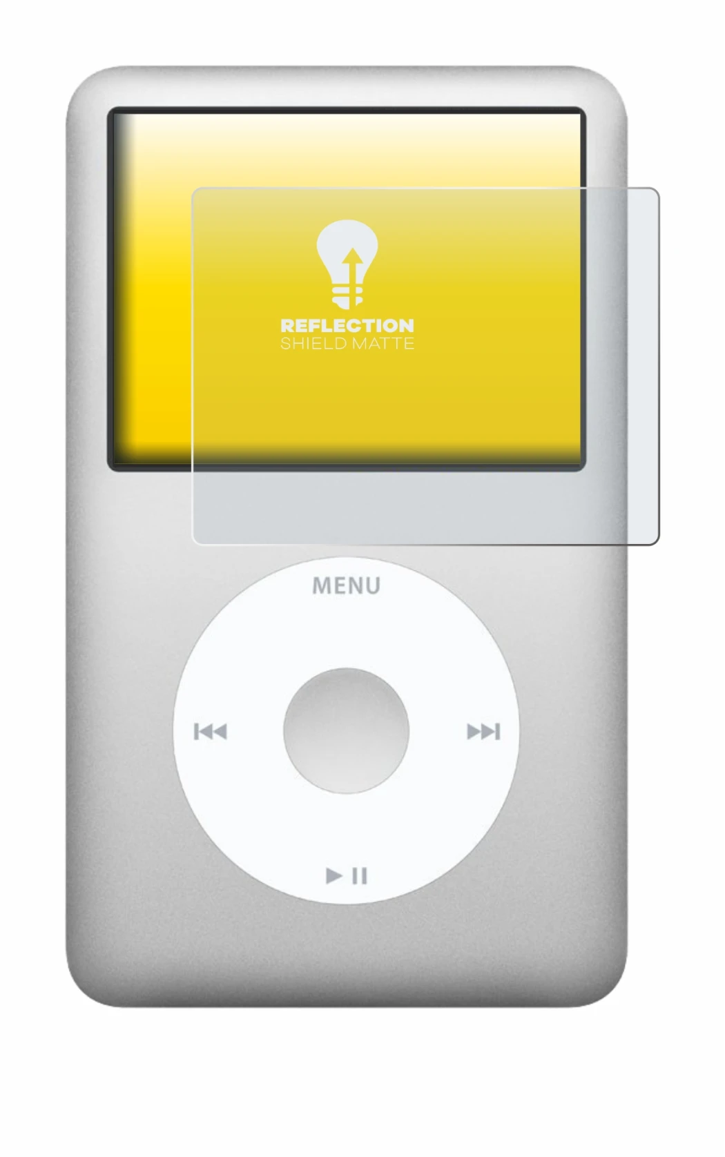 Image de l'appareil Apple iPod classic 160 GB (7ème Gen.) avec une grande variété de protections d'écran.