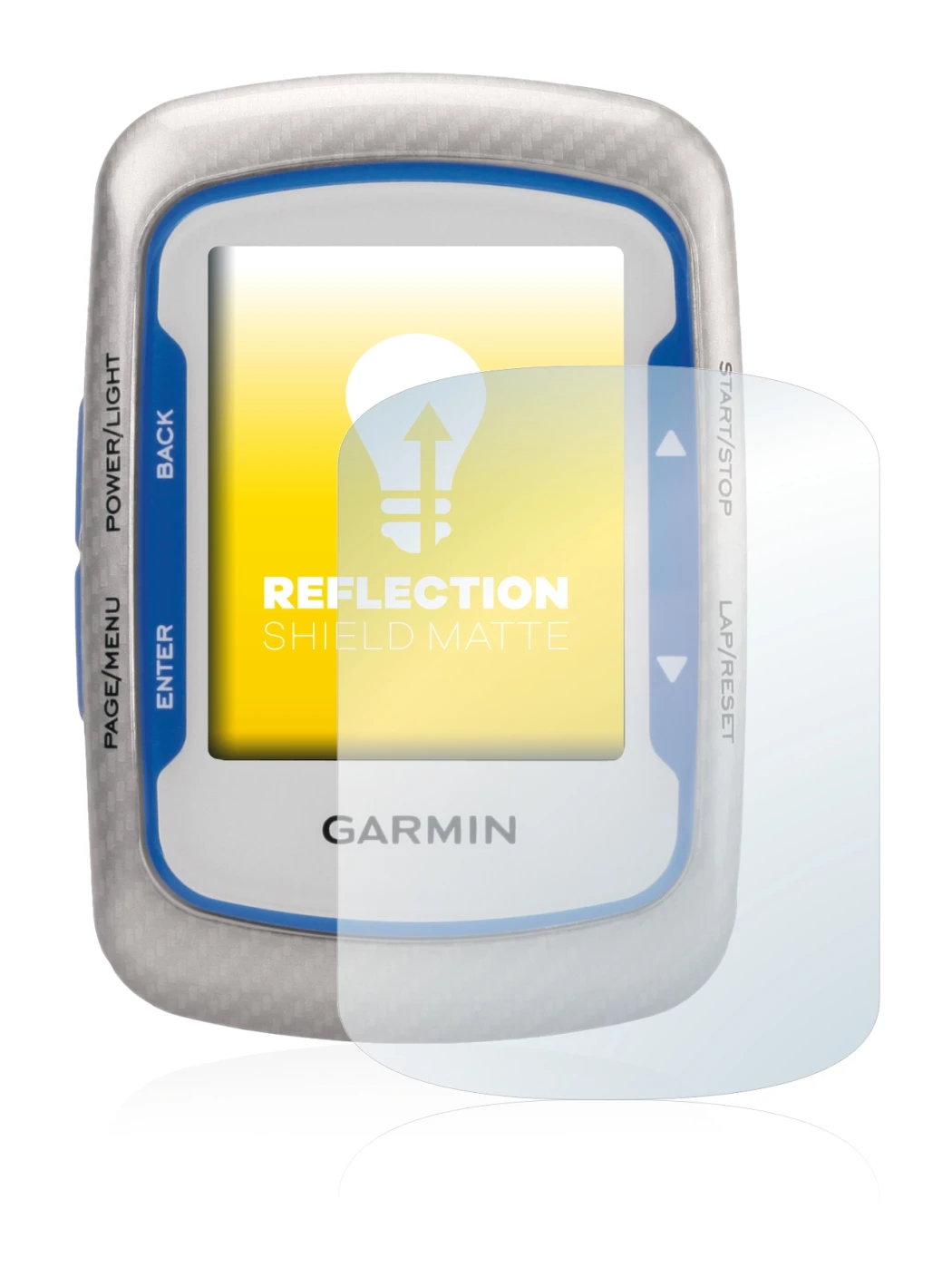 Image de l'appareil Garmin Edge 500 avec une grande variété de protections d'écran.