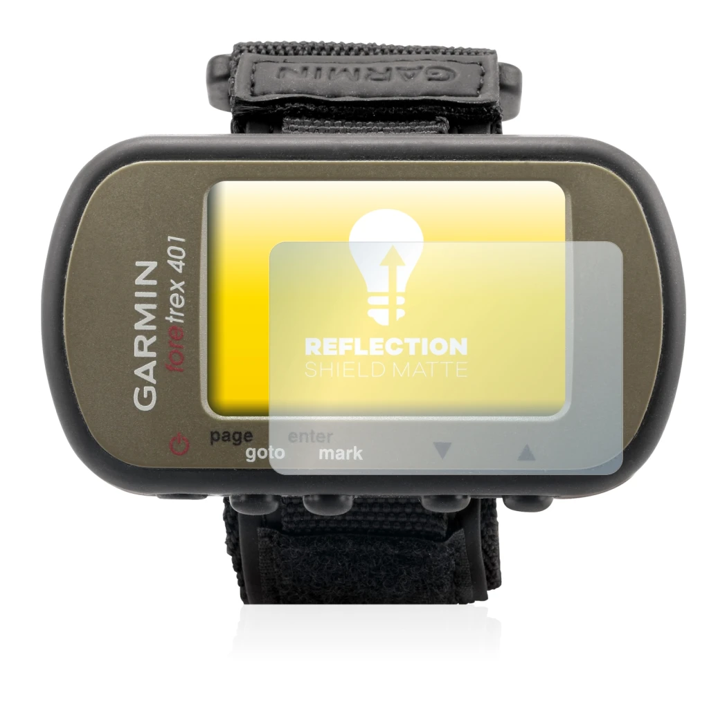 Image de l'appareil Garmin Foretrex 401 avec une grande variété de protections d'écran.