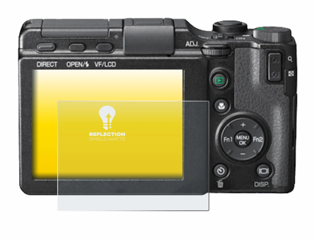 Image de l'appareil Ricoh GXR avec une grande variété de protections d'écran.
