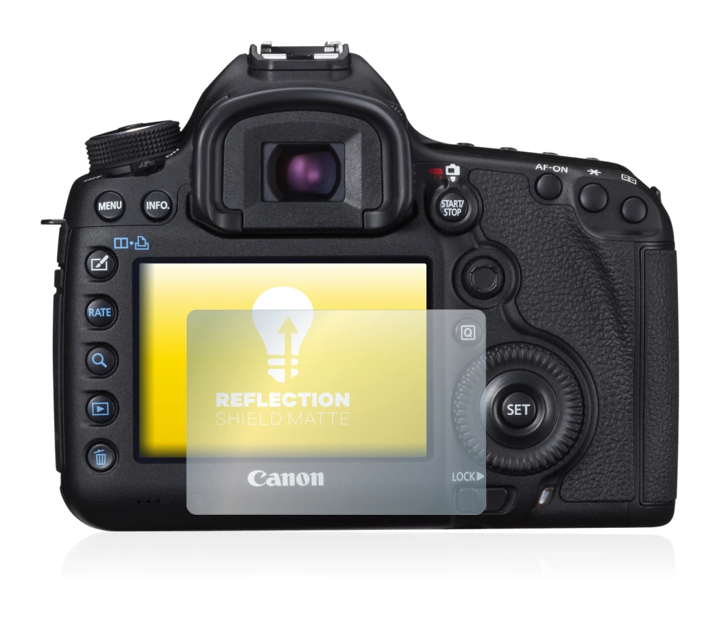 Image de l'appareil Canon EOS 5D Mark III avec une grande variété de protections d'écran.