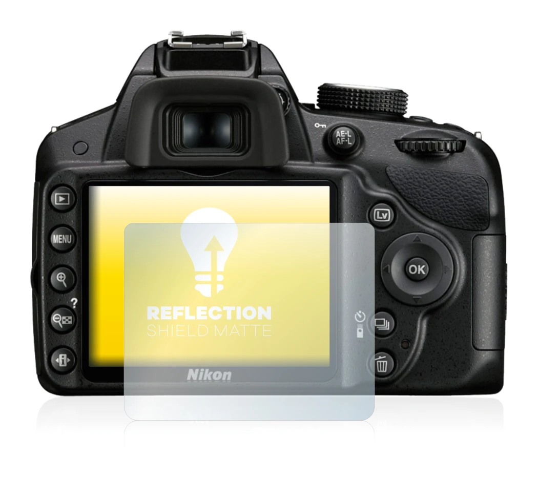 Image de l'appareil Nikon D3200 avec une grande variété de protections d'écran.