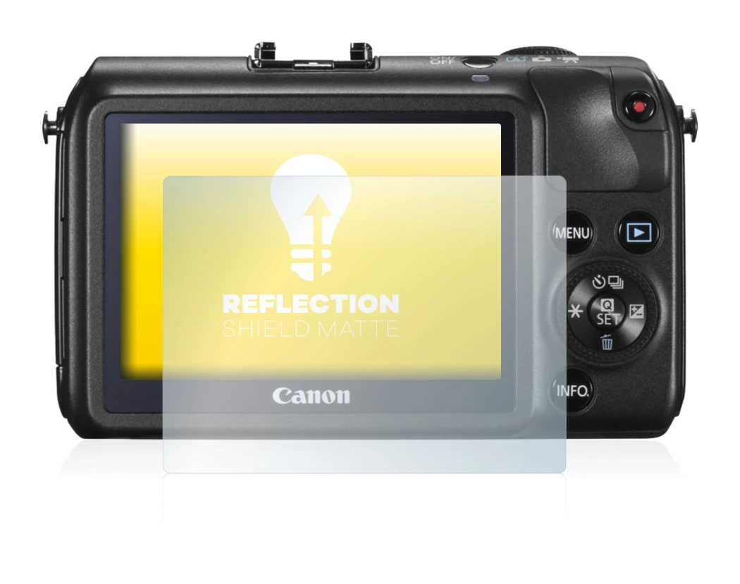 Image de l'appareil Canon EOS M avec une grande variété de protections d'écran.