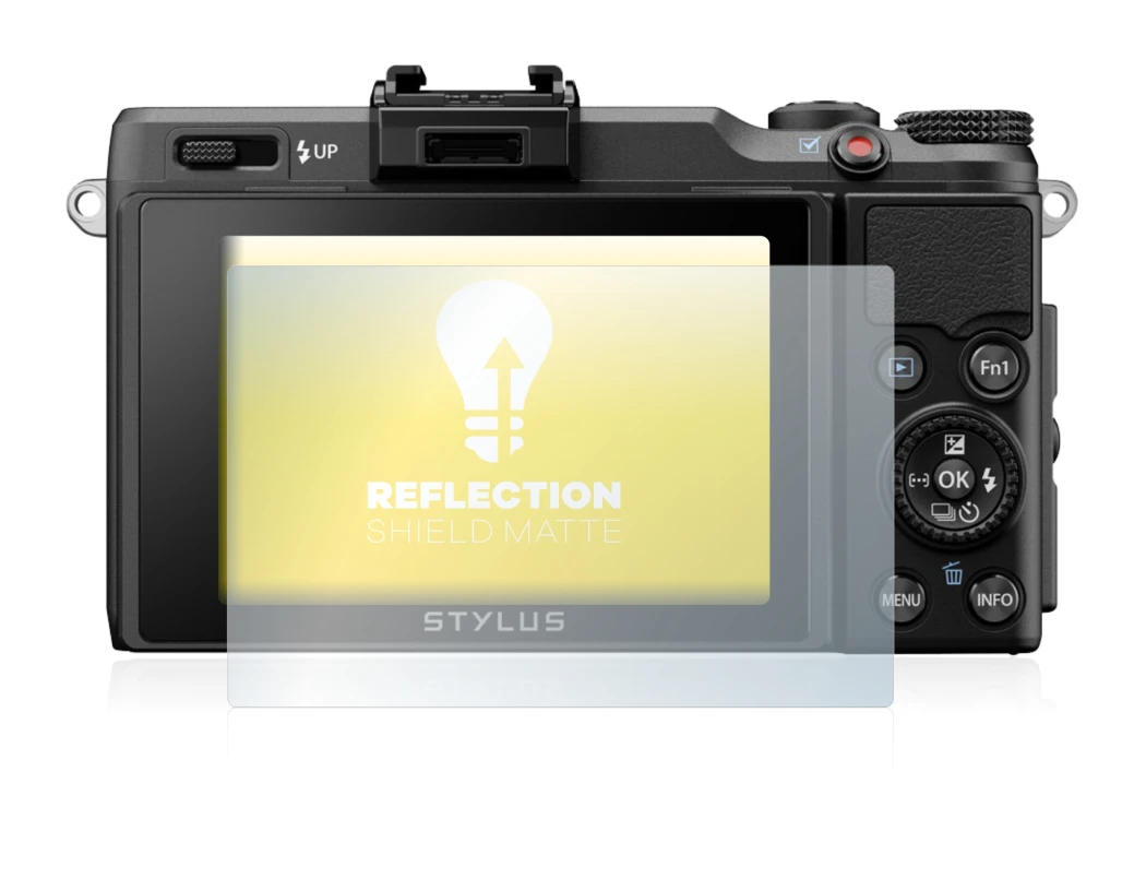 Image de l'appareil Olympus Stylus XZ-2 avec une grande variété de protections d'écran.