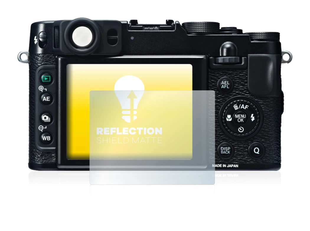 Image de l'appareil Fujifilm X20 avec une grande variété de protections d'écran.