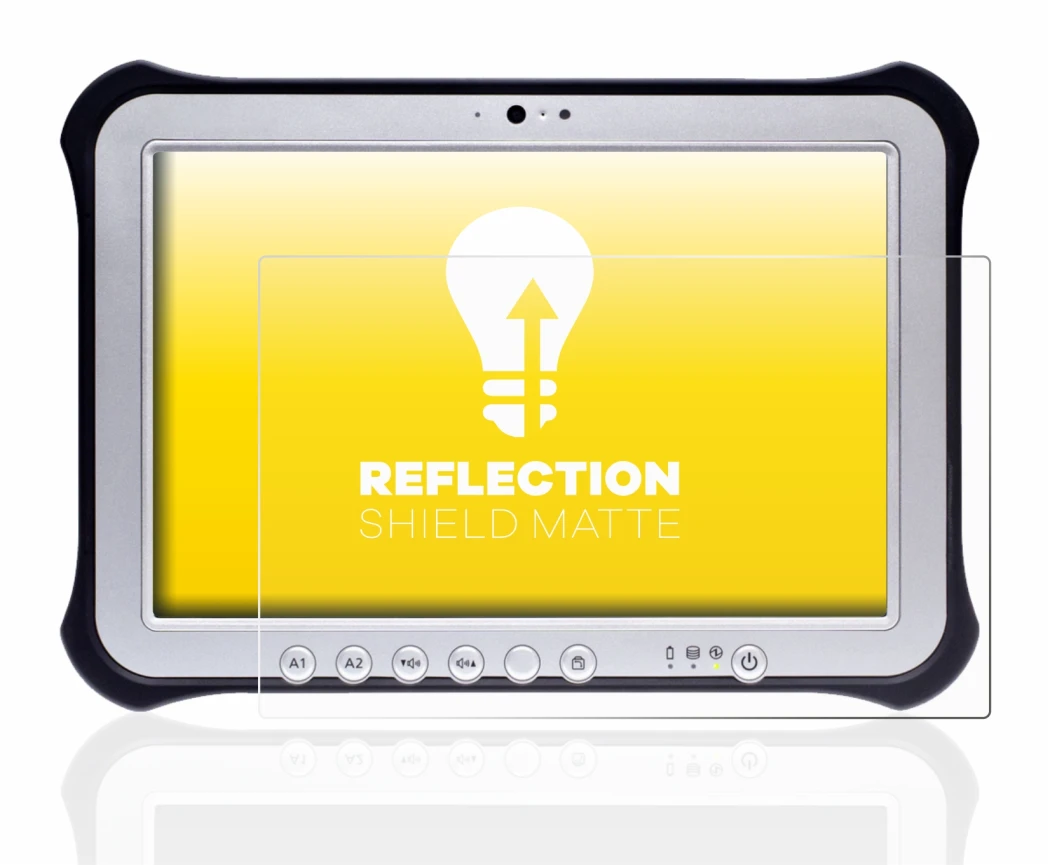 Image de l'appareil Panasonic Toughpad FZ-G1 avec une grande variété de protections d'écran.