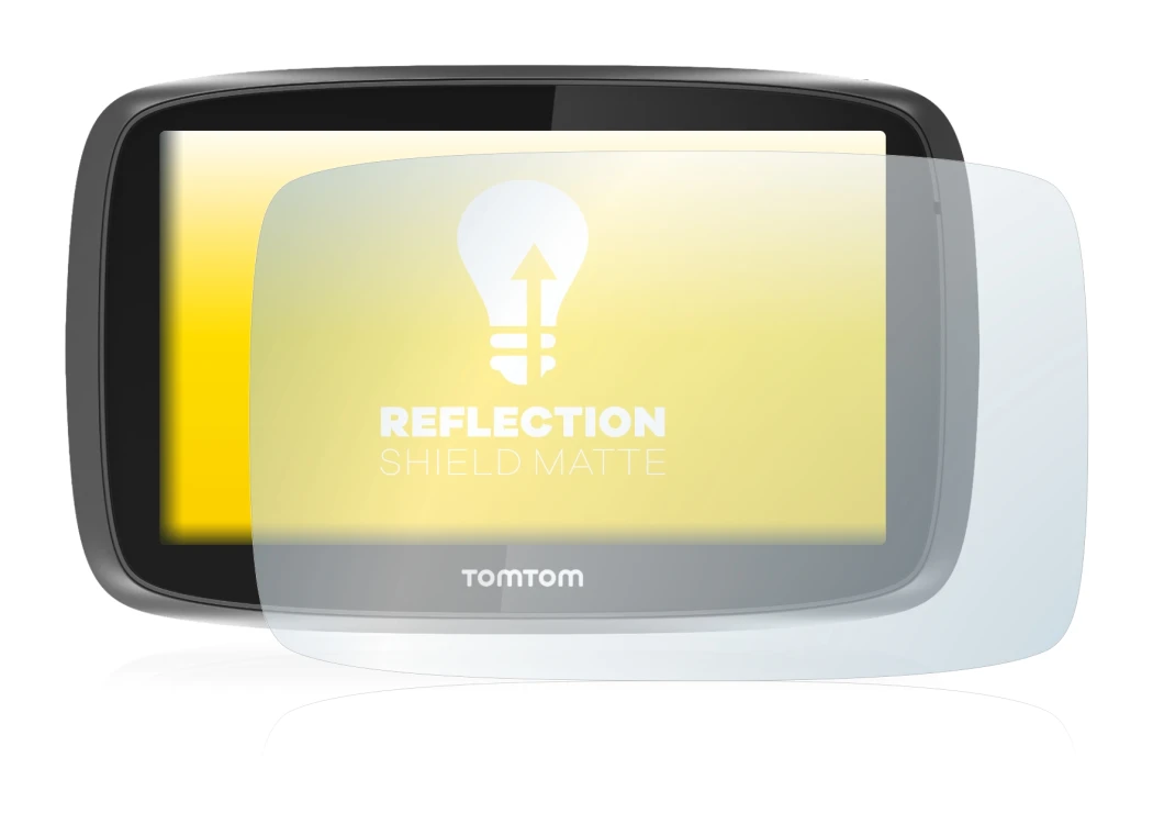 Image de l'appareil TomTom GO 5000 avec une grande variété de protections d'écran.