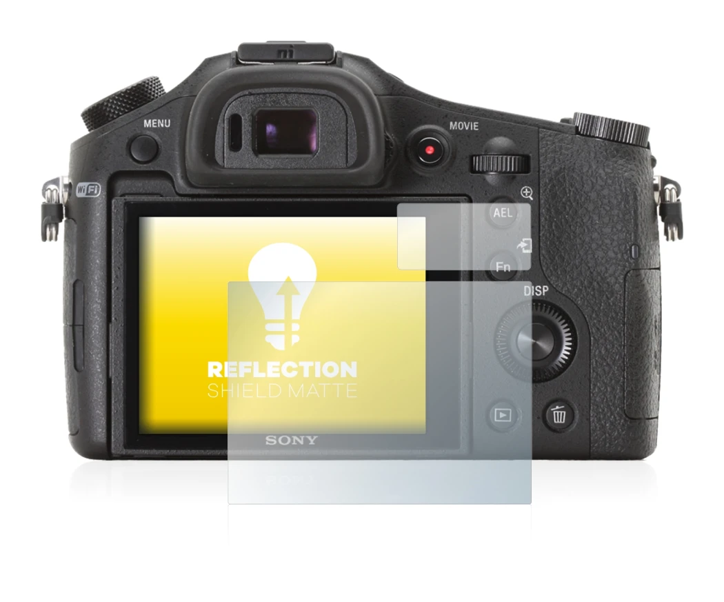 Image de l'appareil Sony Cyber-Shot DSC-RX10 avec une grande variété de protections d'écran.