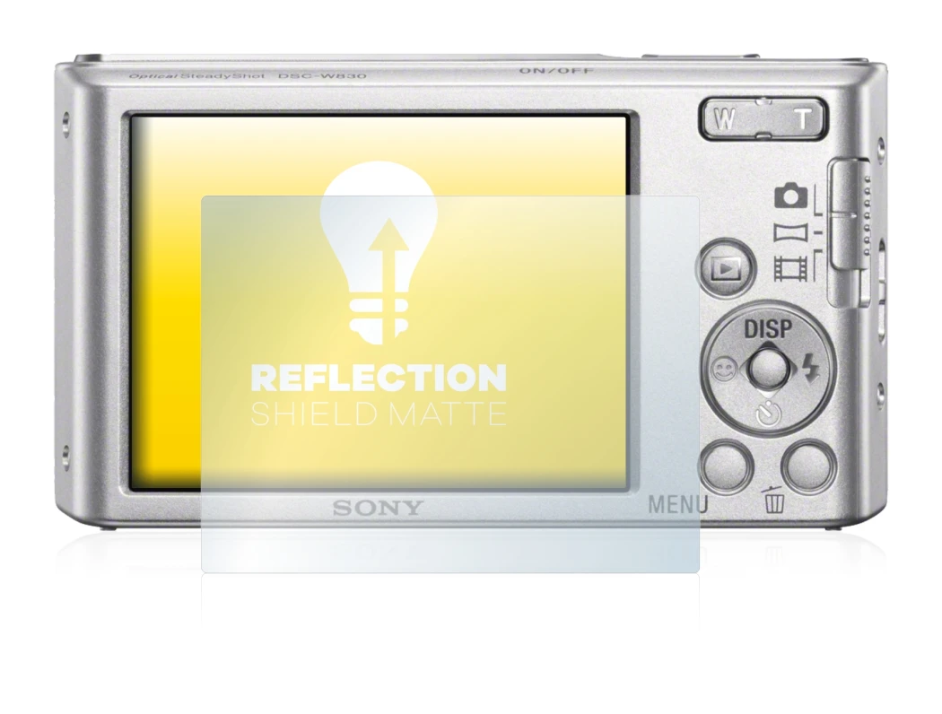 Image de l'appareil Sony Cyber-Shot DSC-W830 avec une grande variété de protections d'écran.