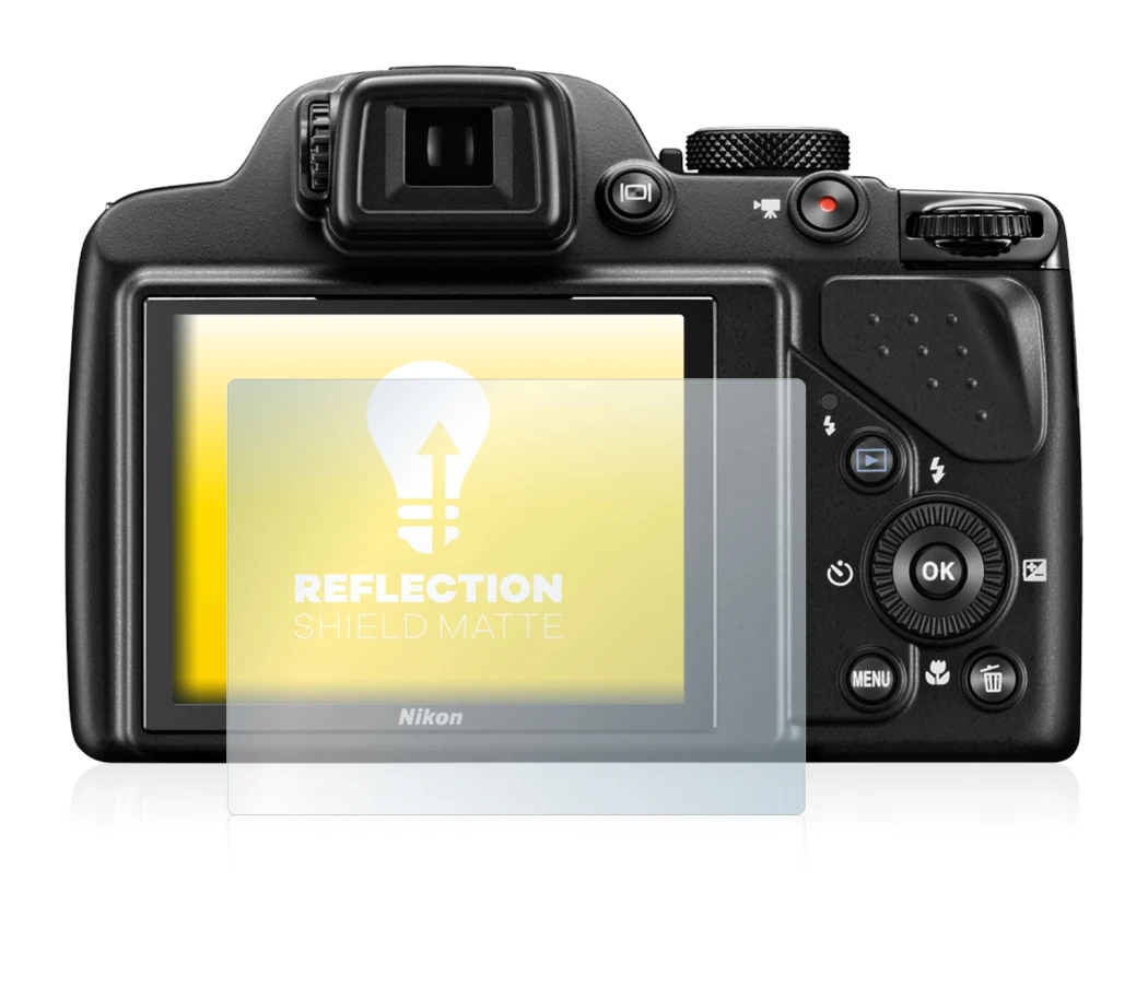 Image de l'appareil Nikon Coolpix P530 avec une grande variété de protections d'écran.