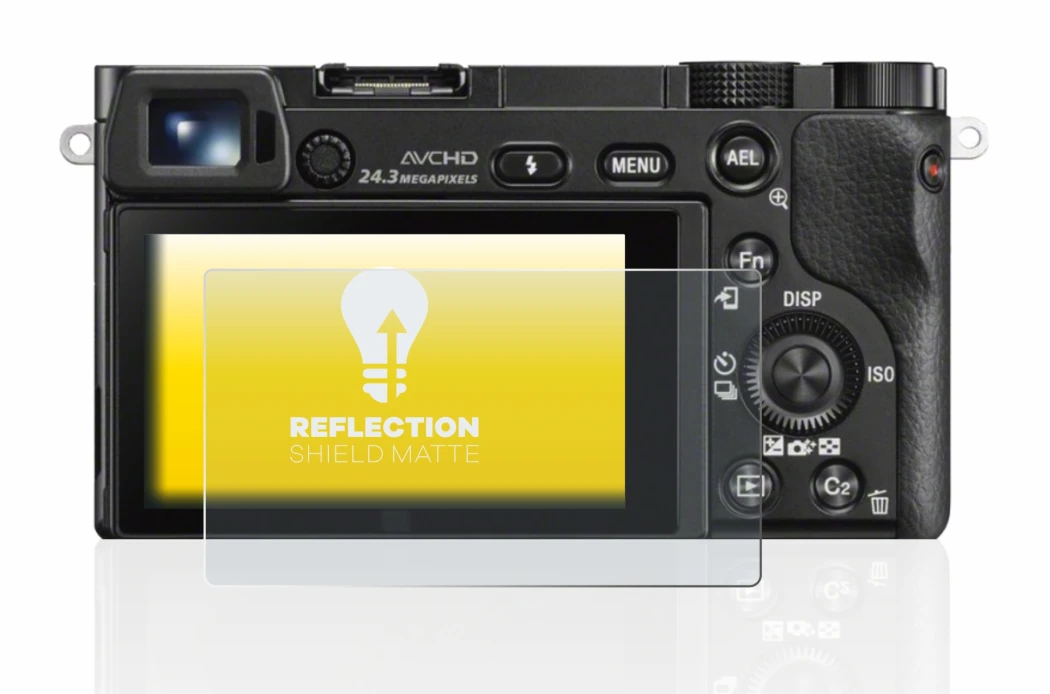 Image de l'appareil Sony Alpha 6000 avec une grande variété de protections d'écran.