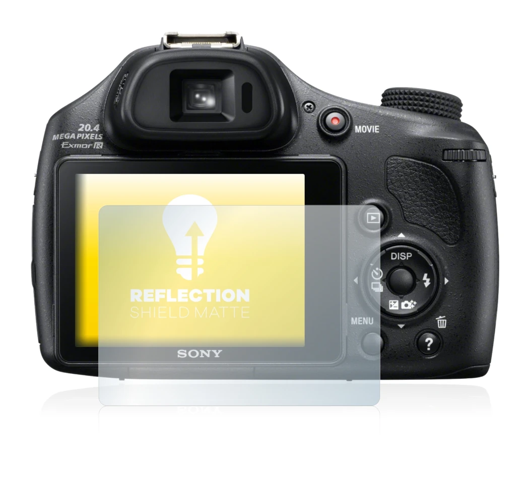 Image de l'appareil Sony Cyber-Shot DSC-HX400V avec une grande variété de protections d'écran.