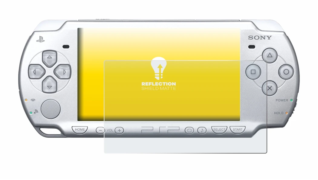 Image de l'appareil Sony PSP 2004 avec une grande variété de protections d'écran.