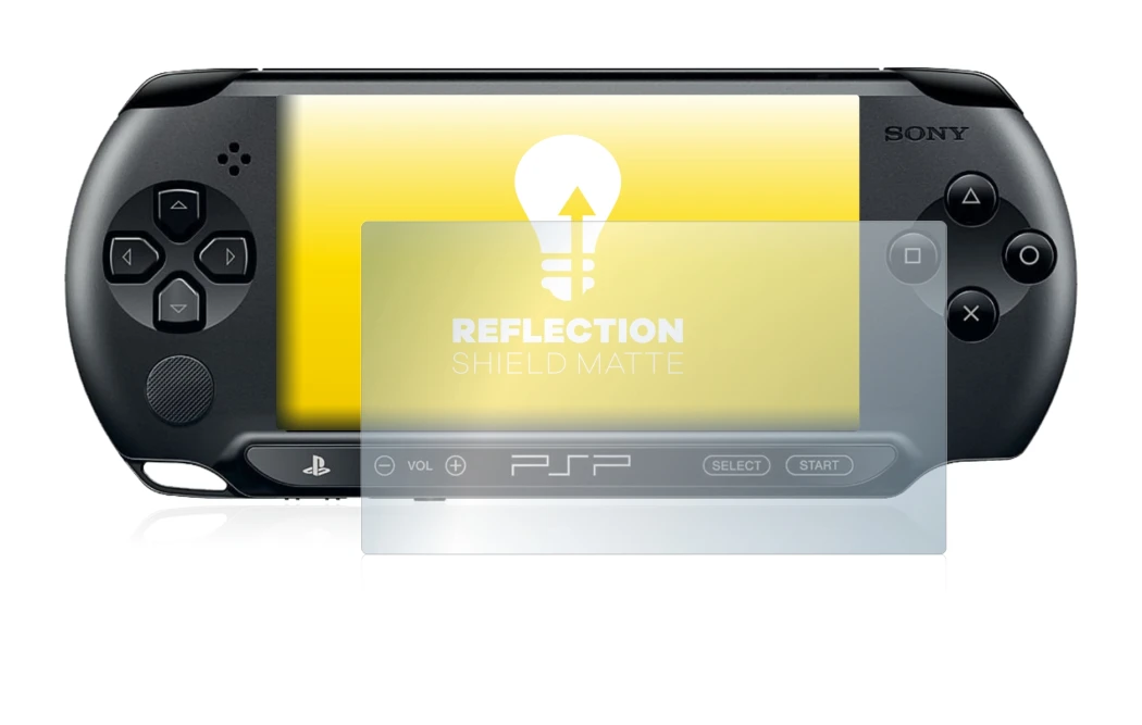 Image de l'appareil Sony PSP 2000 avec une grande variété de protections d'écran.