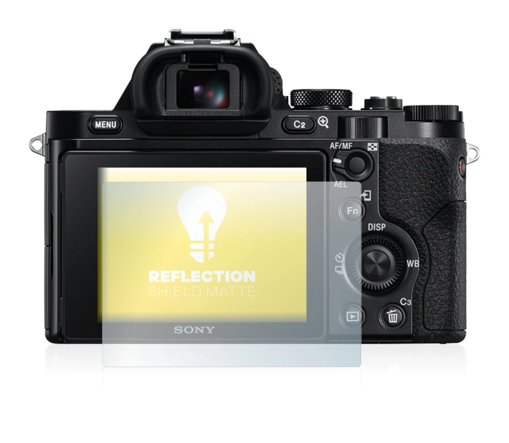 Image de l'appareil Sony Alpha 7S avec une grande variété de protections d'écran.
