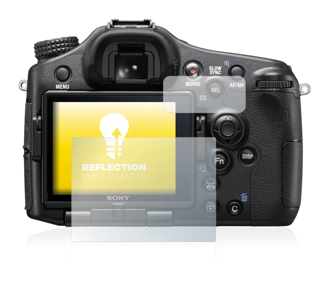Image de l'appareil Sony Alpha 77 II (SLT-A77 II) avec une grande variété de protections d'écran.